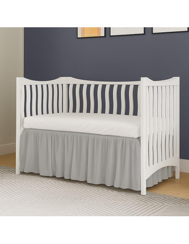 Faldón de Cuna MD Home Decore 100% Algodón Gris Claro 35.56 cm