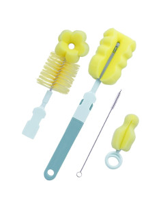 Juego de Cepillos de Limpieza para Botellas de Bebé SEBIKAM 4 en 1