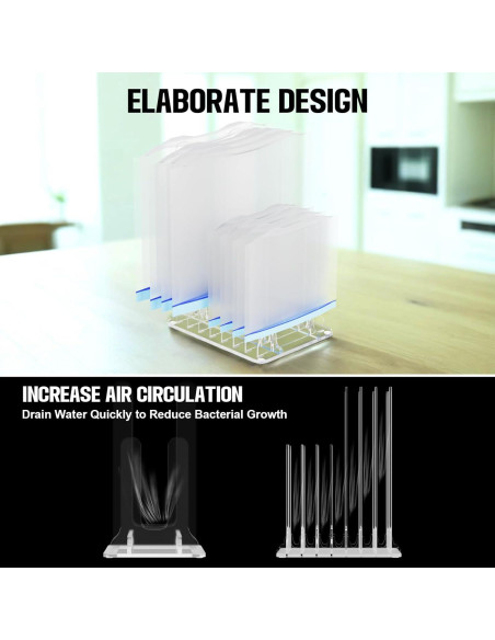 Soporte para Secar Bolsas Reutilizables Homakover 26x13x25.9 cm