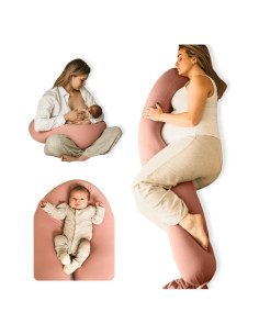 Almohada de Embarazo Cuddobaby 5-en-1 Ajustable Rosa