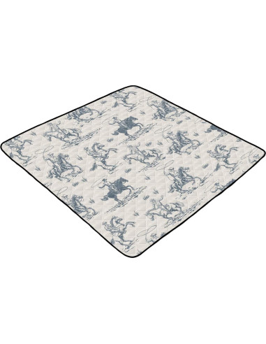 Alfombra de Juego para Bebés Vaquero Retro 127x127 cm Suave