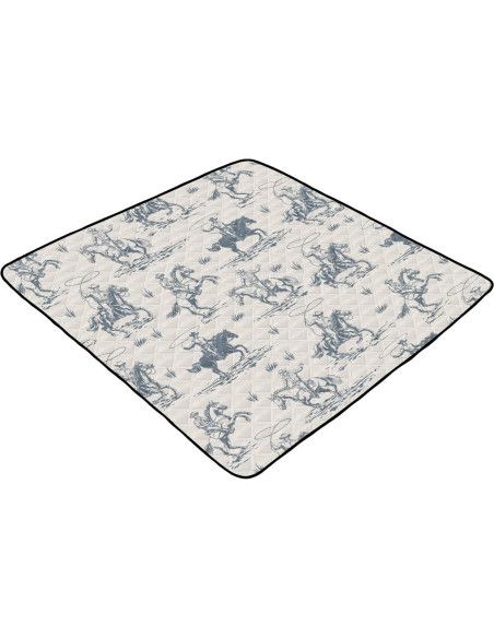 Alfombra de Juego para Bebés Vaquero Retro 127x127 cm Suave