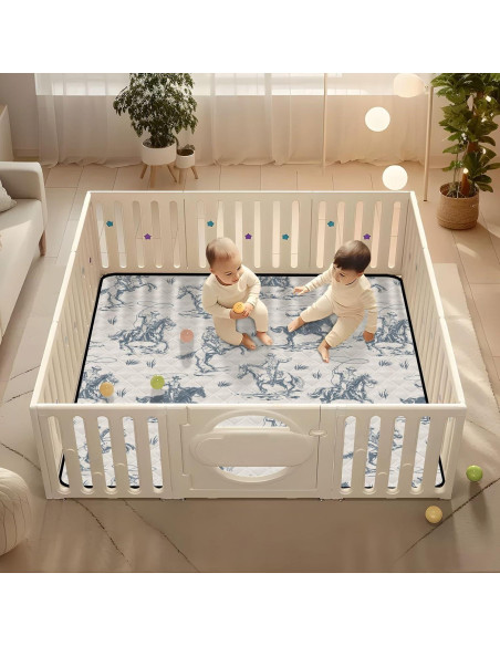 Alfombra de Juego para Bebés Vaquero Retro 127x127 cm Suave