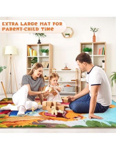 Alfombra de Juego para Bebés 150x180 cm Antideslizante y Lavable