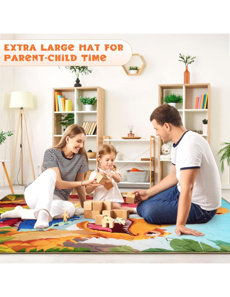 Alfombra de Juego para Bebés 150x180 cm Antideslizante y Lavable