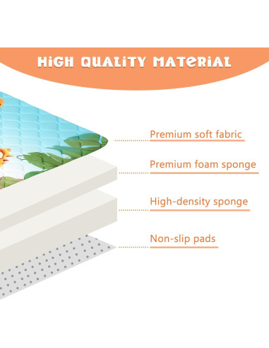 Alfombra de Juego para Bebés 150x180 cm Antideslizante y Lavable