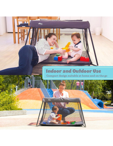 Cuna de viaje plegable UNiPLAY 114x85.6cm para bebés y niños Cuna de viaje plegable UNiPLAY 114x85.6cm para bebés y niños