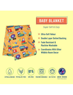 Manta de Bebé de Peluche Wildkin 100% Poliester 100x71 cm 2
