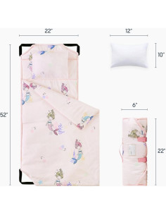 Colchoneta para Siesta Despertar en Nubes Rosa 132x56 cm 2