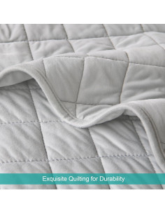 Manta Acolchada Biloban para Bebés 76x102 cm Gris Suave 2