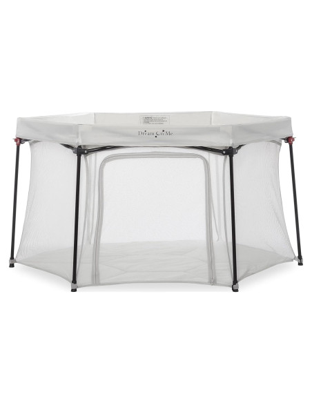 Parque Portátil Dream On Me Onyx Gris - Acolchado y Ligero