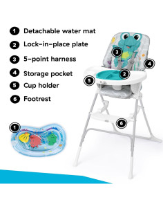 Silla Alta Plegable Baby Einstein Exploradores del Océano 2 en 1 2