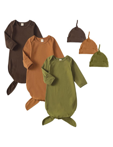 Trajes de Bebé OPAWO con Nudos y Sombrero 0-3 Meses