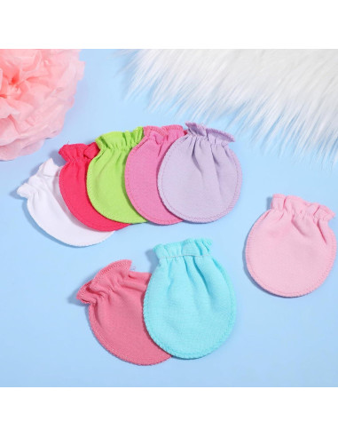16 Pares de Manoplas para Bebés HekouJiub 0-6 Meses Algodón
