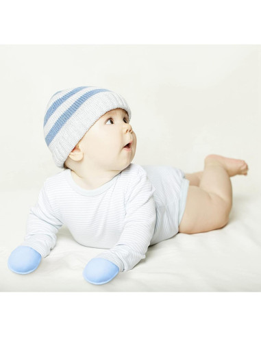 20 Pares Manoplas de Algodón para Bebés 0-6 Meses Sin Rasguños