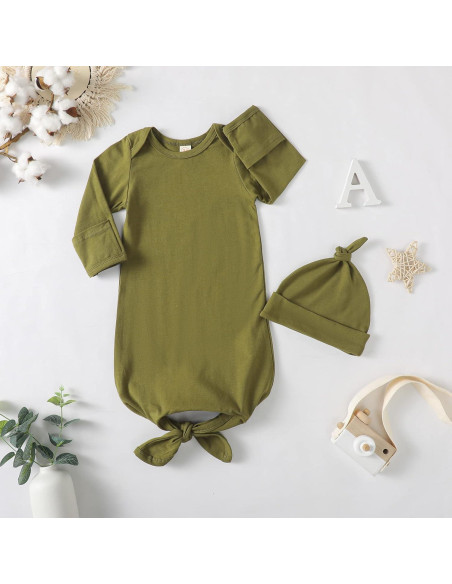 Trajes de Bebé OPAWO con Nudos y Sombrero 0-3 Meses