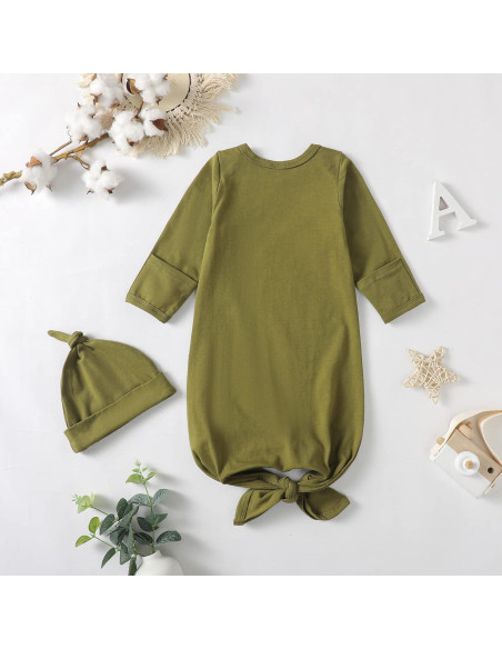 Trajes de Bebé OPAWO con Nudos y Sombrero 0-3 Meses