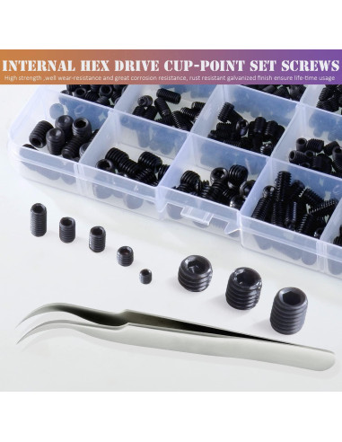 Kit de Tornillos de Ajuste M3 a M8 ZTF - 530 Piezas Acero 12.9