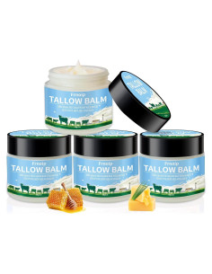 Paquete de 4 bálsamos de sebo de res Frnoip 56.7g para piel sensible