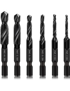 Juego de Brocas y Machos de Rosca DKIBBITH 6 Piezas SAE 2