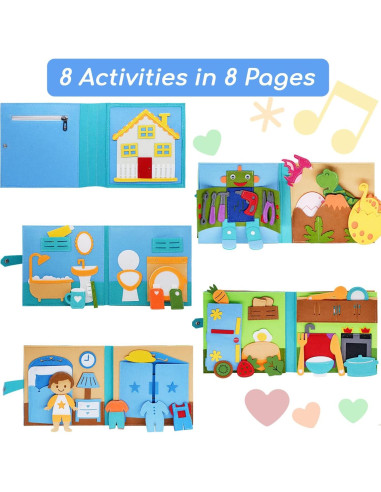 Libro de Actividades Montessori Cobelae para Niños 1-3 Años