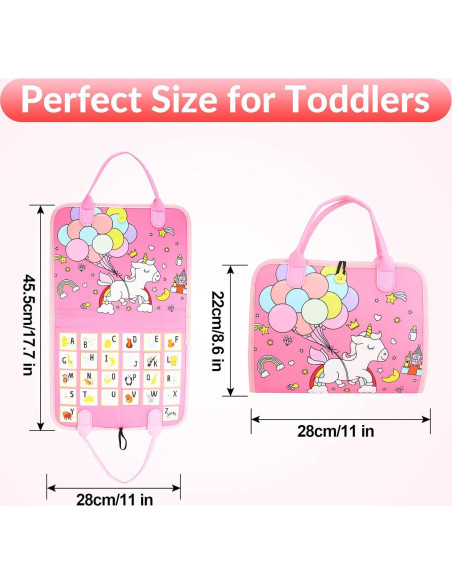 Tablero Ocupado Montessori Whizturtle Rosa 8 en 1 para Niños