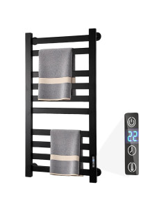 Toallero Calentado AyiDrmjj 10 Barras Negro con Temporizador
