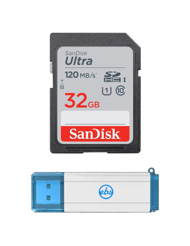 Tarjeta de Memoria SanDisk 32GB Ultra UHS-I 120MB/s + Lector