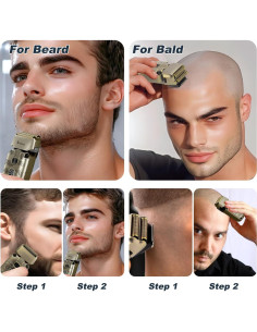 Afeitadora eléctrica Scttomon HT-933 2 en 1 impermeable 2