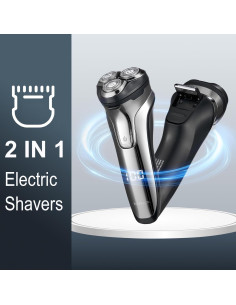 Afeitadora eléctrica KOMINGDON impermeable USB-C 4D con recortadora 2