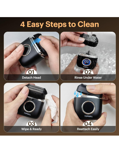 Afeitadora eléctrica TOPWILL FX80 5 cuchillas USB-C impermeable