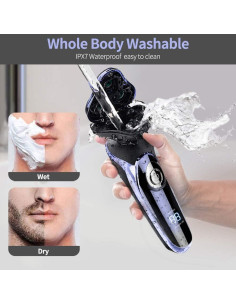 Afeitadora eléctrica 4 en 1 YONGYAO, a prueba de agua, USB 2