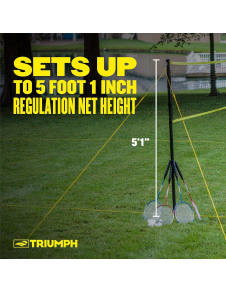 Conjunto de bádminton Triumph Competencia 4 Jugadores