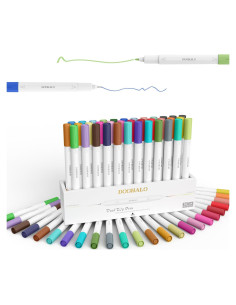Plumas DOOHALO de Doble Punta 0.4 y 1.0 - 36 Colores