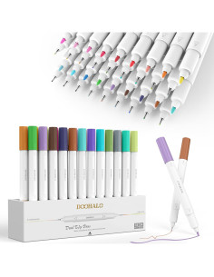 Plumas DOOHALO de Doble Punta 0.4 y 1.0 - 36 Colores 2