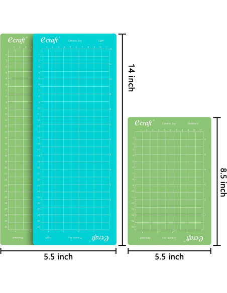 Mats de Corte Ecraft para Cricut Joy - 6 Paquetes 11.4x16.5cm