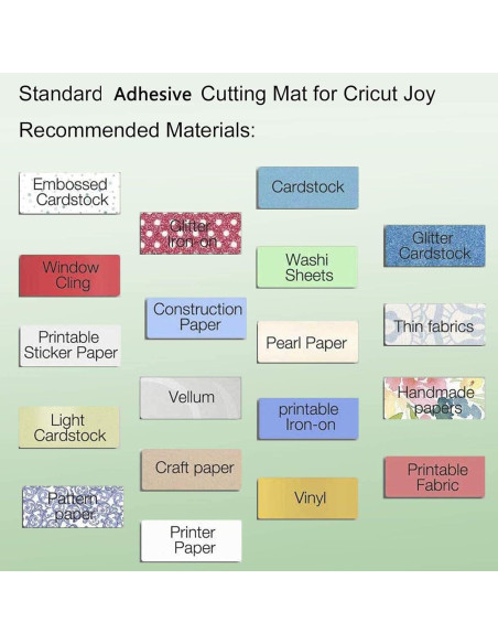 Mats de Corte Ecraft para Cricut Joy - 6 Paquetes 11.4x16.5cm