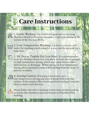 Sábana Ajustada Doble YIYEA Viscosa Bambú 400 Hilos Verde