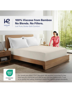 Sábana Ajustable King Kickoff Home Viscosa de Bambú 100% Orgánica 2