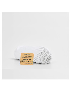 Sábana Ajustable King Tensoboo 100% Viscosa Bambú Blanco 40.6cm