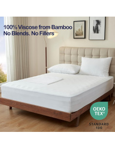 Sábana Ajustable King Tensoboo 100% Viscosa Bambú Blanco 40.6cm 2