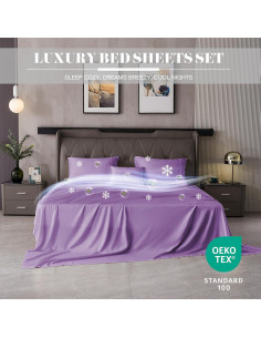 Juego de Sábanas California King Whitney Home - Viscosa Bambú 4 Piezas 2