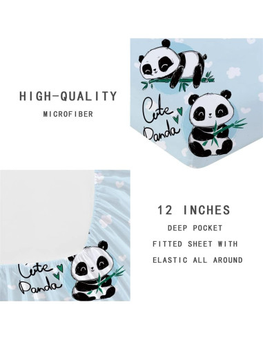 Conjunto de Sábanas Queen Wajade Panda 3D Microfibra 3 Piezas