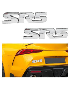 Calcomanías de Emblema de Metal Dickno SR5 V6 2 Piezas Plata