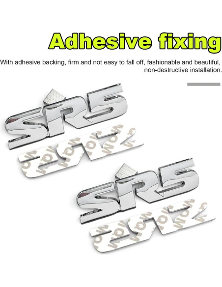 Calcomanías de Emblema de Metal Dickno SR5 V6 2 Piezas Plata