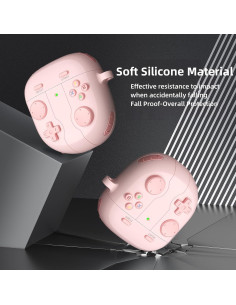 Funda de Silicona Rosa para Bose QuietComfort Earbuds II/Ultra 2