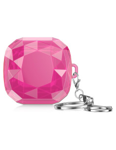 Funda Dura kwmobile para Auriculares Samsung Galaxy Buds - Transparente/Rosa