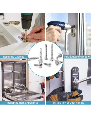 Juego de Tornillos Autorroscantes SATANTECH 425pcs Acero Inoxidable