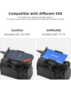 Soporte para SSD FANAUE con zapato frío 52-70mm para BMPCC 2