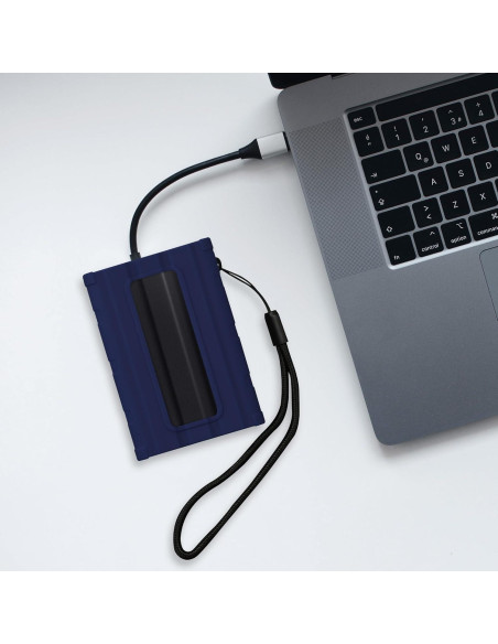 Funda de Silicona kwmobile para Samsung SSD T7 Shield - Azul